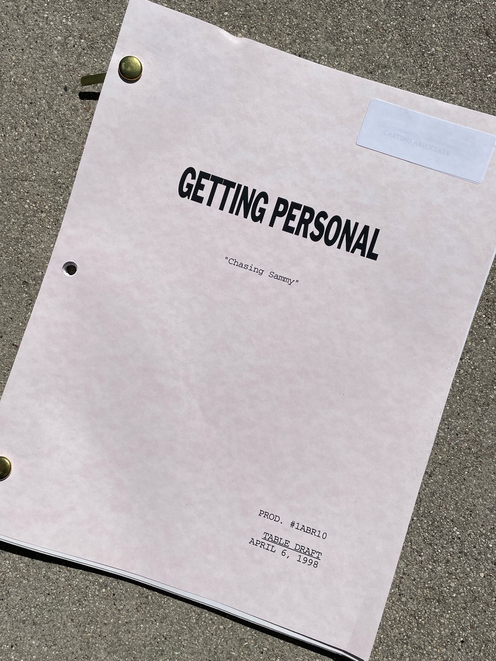 Vtg Getting Personal 90s TV Series Vivica Fox Jon Cryer Production Used Script